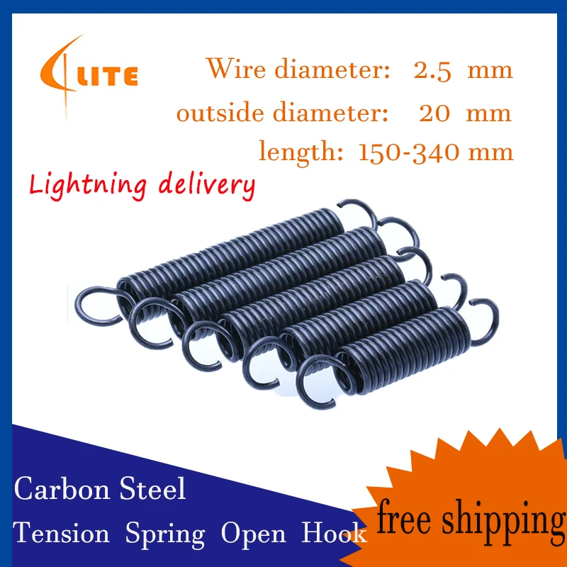 Пружина с открытым крючком, тянущаяся пружина, удлинитель катушки, пружинная Тяжелая пружина, проволока диаметром 2,5 мм, внешний диаметр 20 м... 
Пружина с открытым крючком, тянущаяся пружина, удлинитель катушки, пружинная Тяжелая пружина, проволока диаметром 2,5 мм, внешний диаметр 20 м...