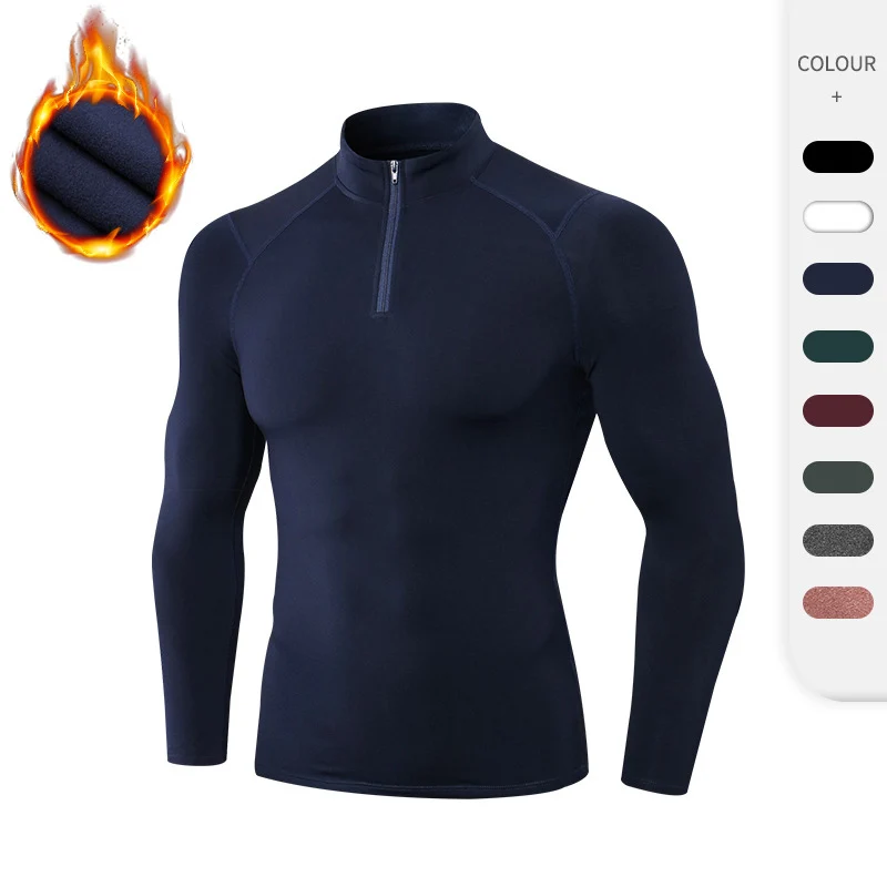 Large size European size warm fitness top men plus fleece fitness clothing stretch tight sports training stand-up collar sweater
Large size European size warm fitness top men plus fleece fitness clothing stretch tight sports training stand-up collar sweater