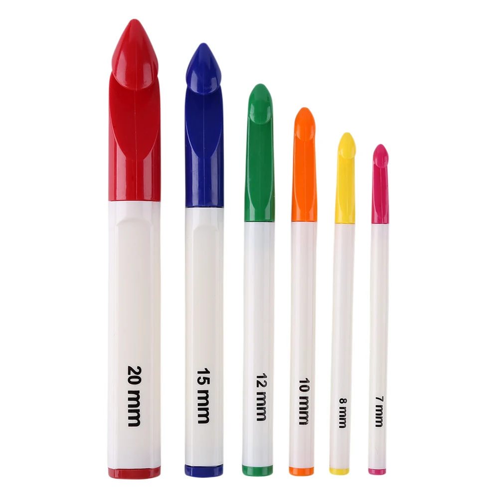 6pcs/8pcs/Set ABS Handle Knitting Needles Aluminum Crochet Hook for Weaving Sewing Braid Kit DIY Craft Tool 7-20mm 
6pcs/8pcs/Set ABS Handle Knitting Needles Aluminum Crochet Hook for Weaving Sewing Braid Kit DIY Craft Tool 7-20mm