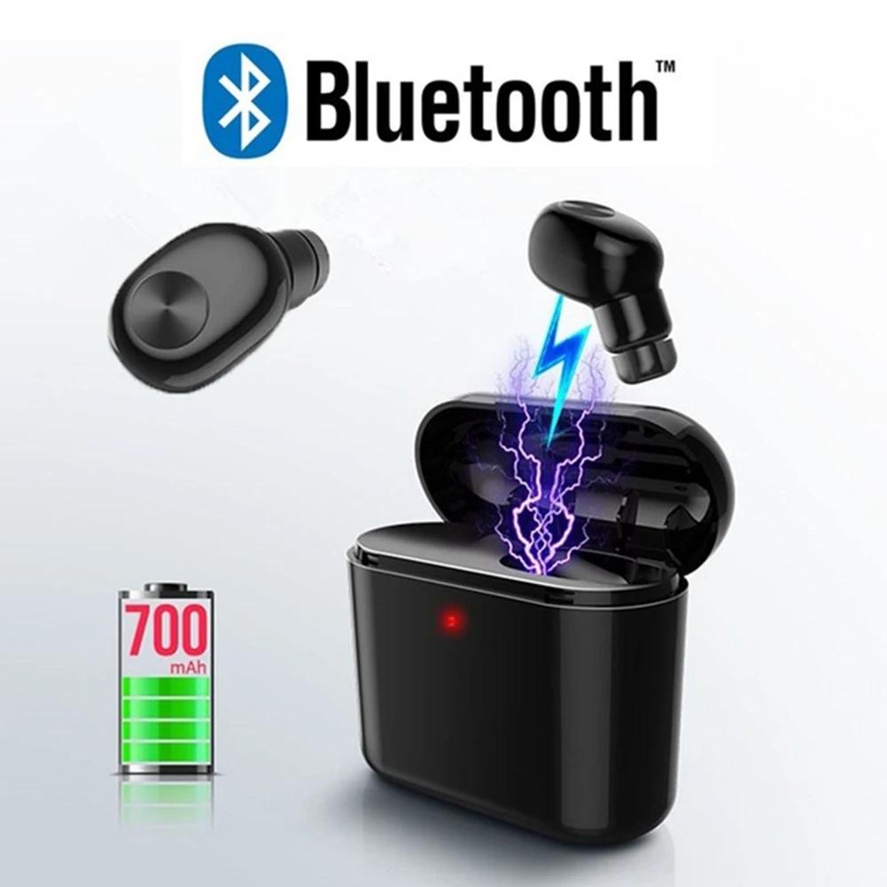 Wireless Bluetooth4.2 Headphones Mini High-sensitivity Microphone Earphone In-ear Stereo Music Headset With Charging Compartment
Wireless Bluetooth4.2 Headphones Mini High-sensitivity Microphone Earphone In-ear Stereo Music Headset With Charging Compartment