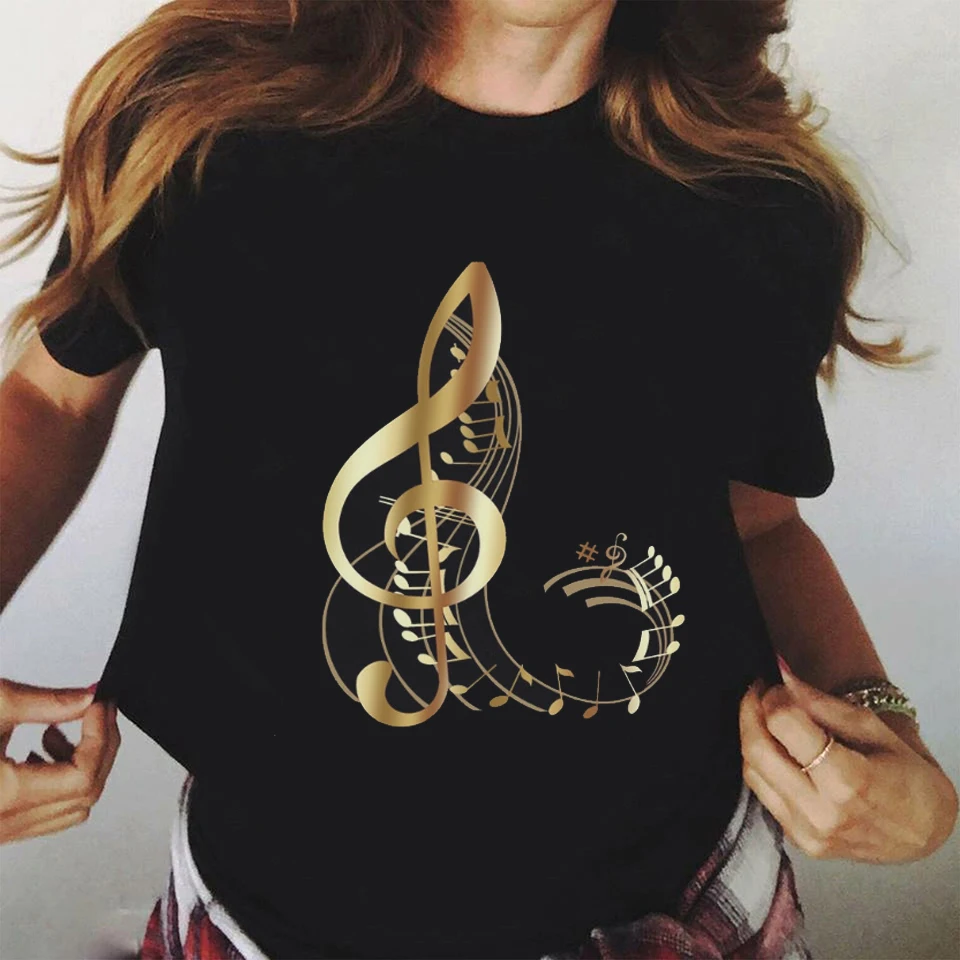 Harajuku Women T Shirt Music Note Printed Tops Women New Black T-shirt Ladies Fashion Graphic Tees Female Tops T-shirts
Harajuku Women T Shirt Music Note Printed Tops Women New Black T-shirt Ladies Fashion Graphic Tees Female Tops T-shirts