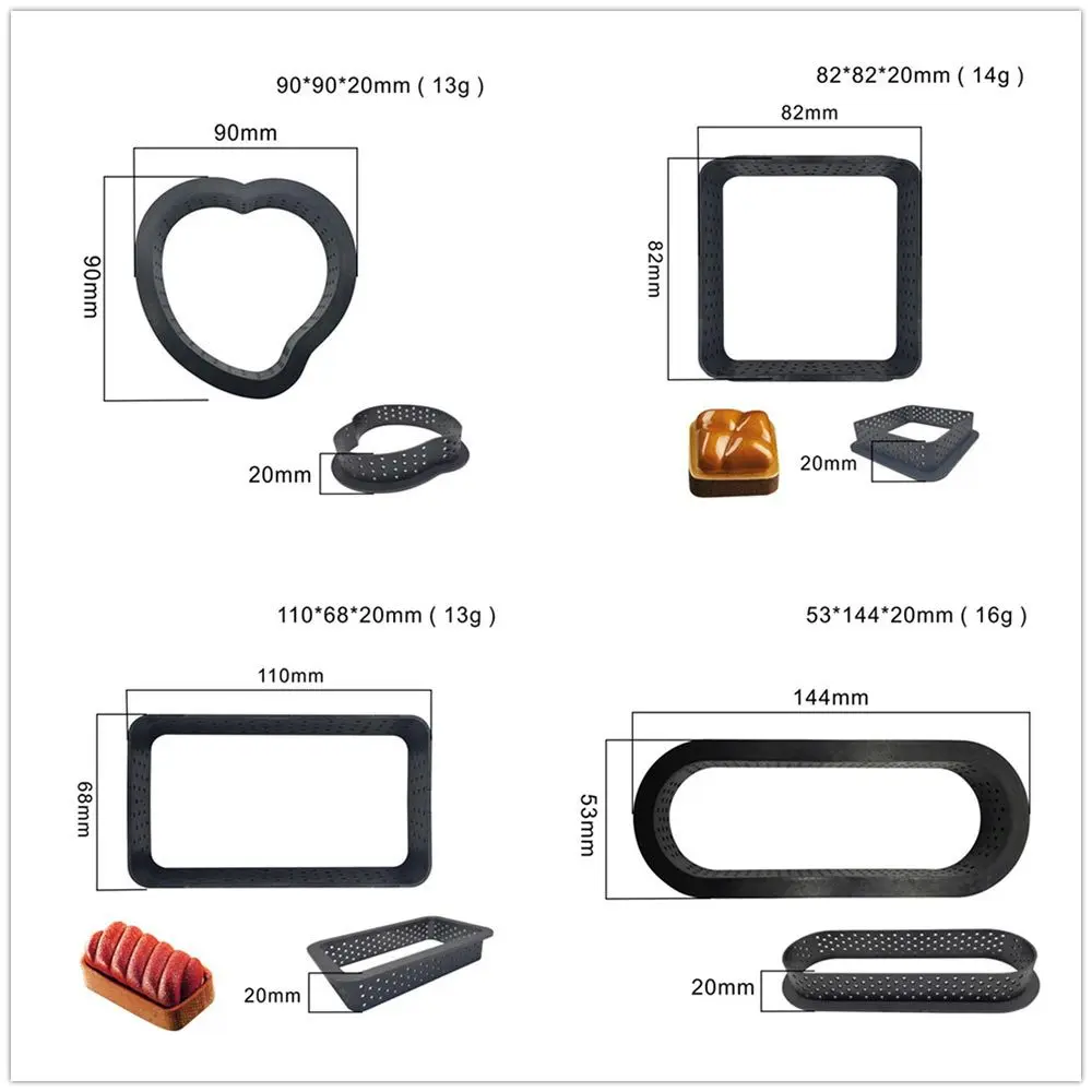 Cake Mold Perforated Cutter 8pcs Shape Non Stick Bakeware Ring DIY Mousse Circle Ring Tart Decorating Home Kitchen Supplies
Cake Mold Perforated Cutter 8pcs Shape Non Stick Bakeware Ring DIY Mousse Circle Ring Tart Decorating Home Kitchen Supplies