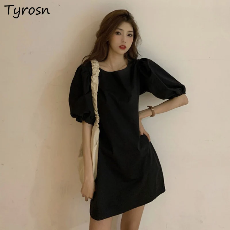 Short Dress Women French Style Retro Empire A-line Elegant Solid Black Sexy Mini Dresses Mujer High Street O-neck Slim Vestidos
Short Dress Women French Style Retro Empire A-line Elegant Solid Black Sexy Mini Dresses Mujer High Street O-neck Slim Vestidos