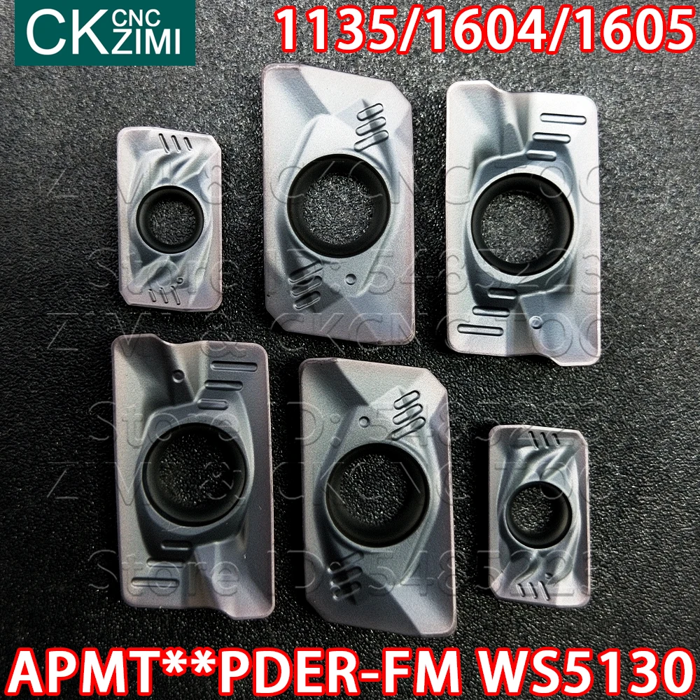 Карбидные вставки APMT1135PDER-FM WS5130 APMT1604PDER-FM APMT1605PDER-FM HS5130 фрезерование вставляет