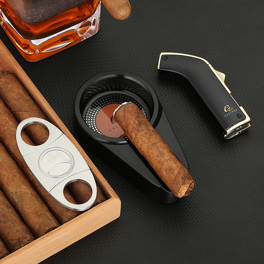 Galiner Cigar Lighter Cutter Portable Ceramic Ashtray Accessories Jet Gas Lighter Classic Scissors Smoking Tool Gift Box
Galiner Cigar Lighter Cutter Portable Ceramic Ashtray Accessories Jet Gas Lighter Classic Scissors Smoking Tool Gift Box
