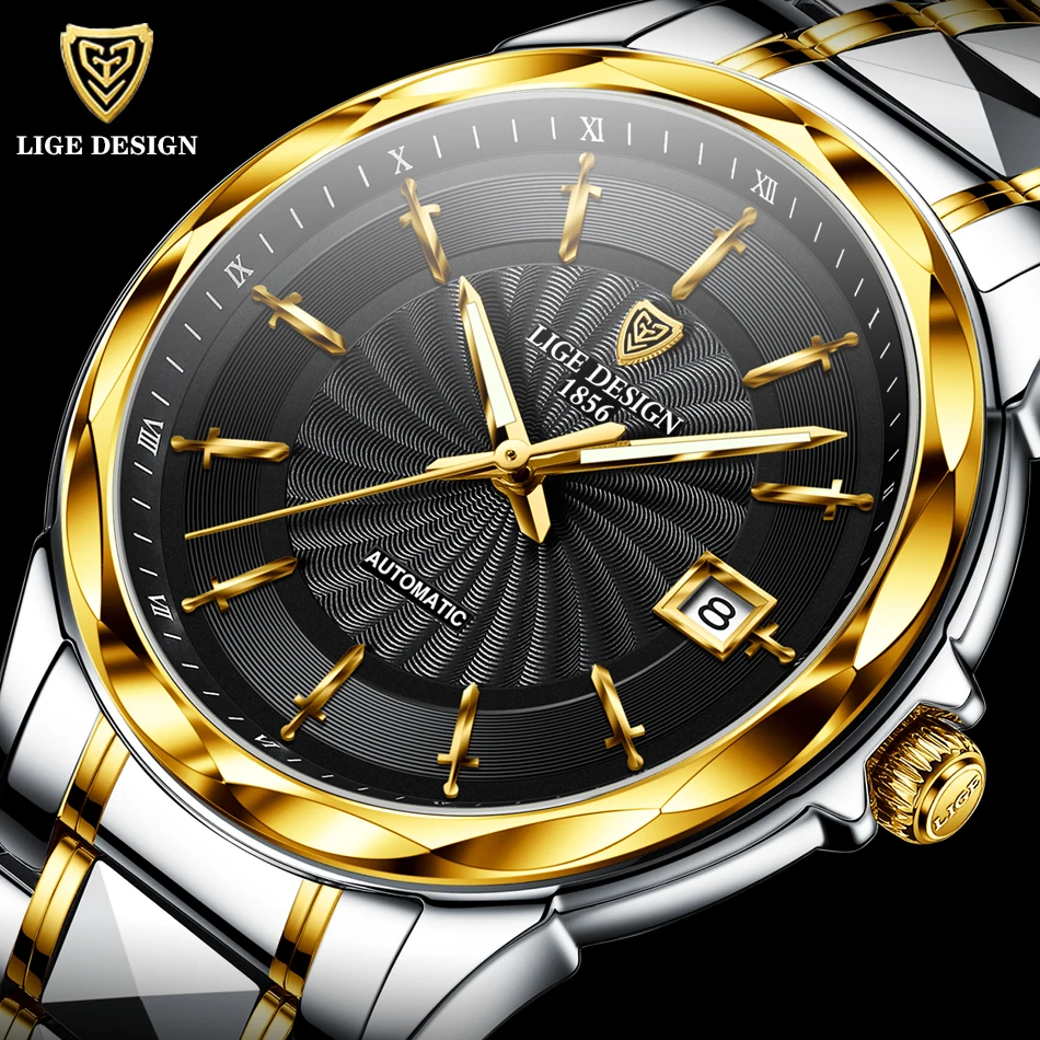 LIGE New High-end luxury Mens Watches Automatic Mechanical Tungsten Steel Sapphire Glass 50M Waterproof Watch Relogio Masculino
LIGE New High-end luxury Mens Watches Automatic Mechanical Tungsten Steel Sapphire Glass 50M Waterproof Watch Relogio Masculino