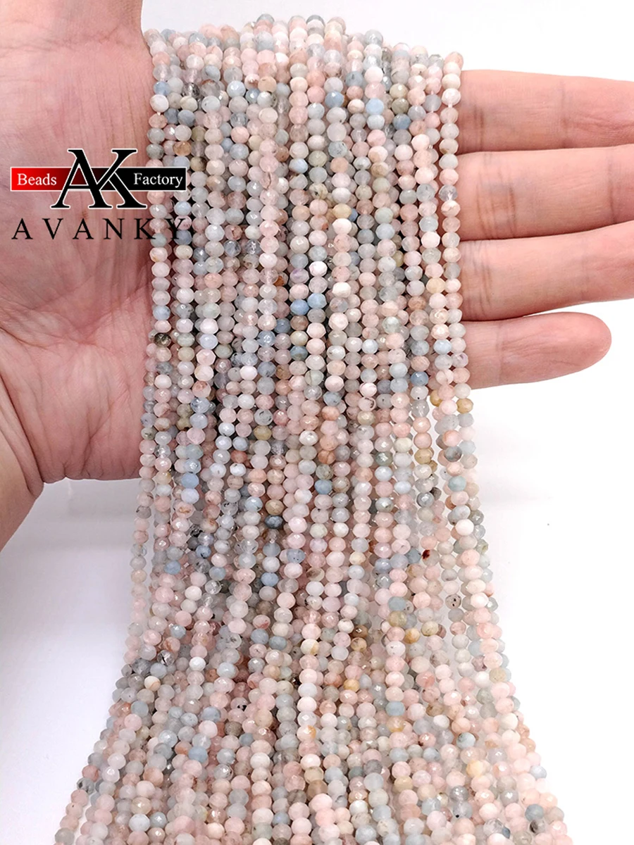 Natural Faceted Colorful Morganite Quartz Beads Small Section Loose Spacer for Jewelry Making DIY Necklace Bracelet 15'' 3x4mm
Natural Faceted Colorful Morganite Quartz Beads Small Section Loose Spacer for Jewelry Making DIY Necklace Bracelet 15'' 3x4mm