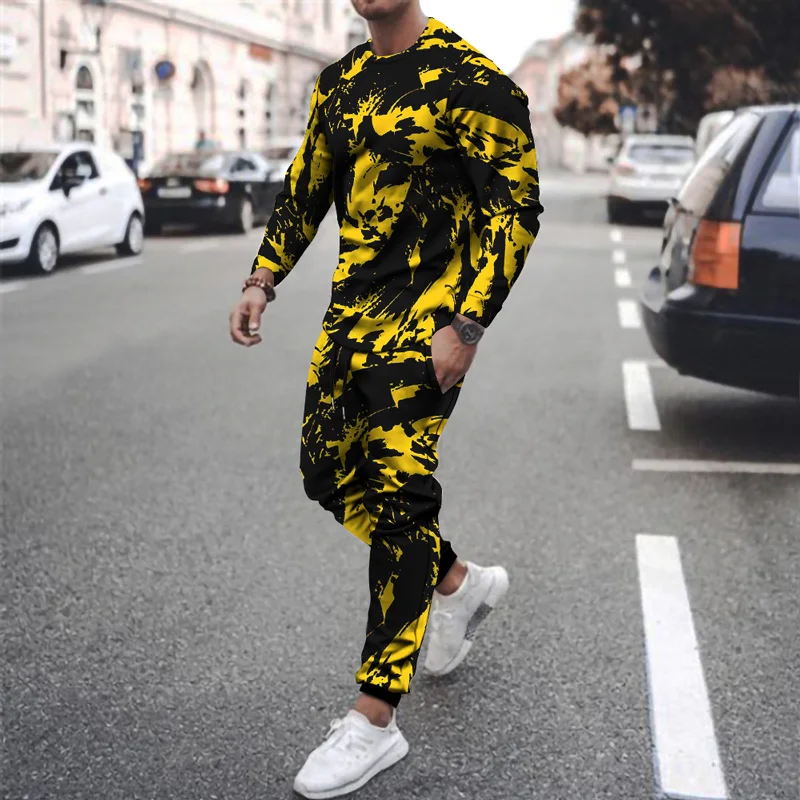Autumn Outdoor Travel T-Shirt Pants 2-Piece set O-Neck Long-Sleeved Sweater Pullover Fashionable Hip-Hop Men's Suit Streetwear
Autumn Outdoor Travel T-Shirt Pants 2-Piece set O-Neck Long-Sleeved Sweater Pullover Fashionable Hip-Hop Men's Suit Streetwear