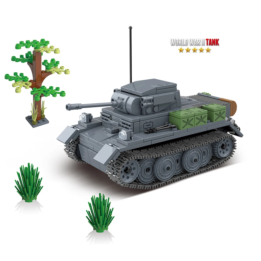 Panzer II Luchs Light Tanks Models Building Blocks WW2 Military German Tank With Soldier Weapons Guns Kids Toys For Boys Gift
Panzer II Luchs Light Tanks Models Building Blocks WW2 Military German Tank With Soldier Weapons Guns Kids Toys For Boys Gift