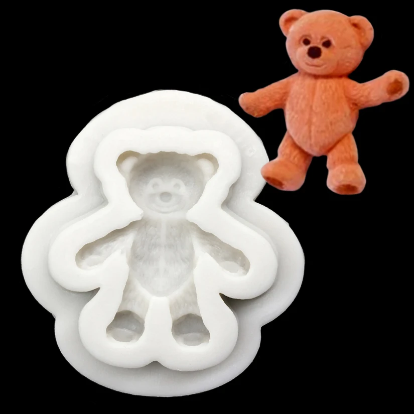 Плюшевый Мишка Силиконовая Форма Sugarcraft Инструменты для украшения тортов из