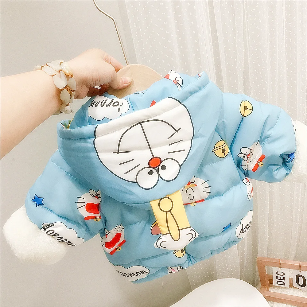 Детский пуховик Doraemon, Детское пальто с хлопковой подкладкой, зимняя утепленная верхняя одежда для мальчиков и девочек
Детский пуховик Doraemon, Детское пальто с хлопковой подкладкой, зимняя утепленная верхняя одежда для мальчиков и девочек