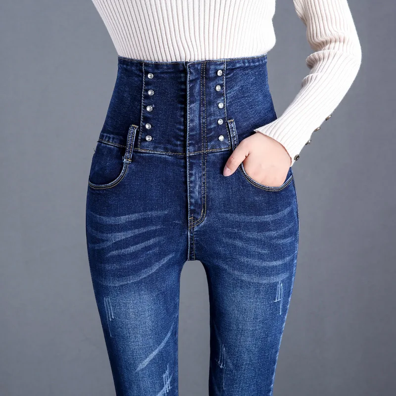 New Women Simple solid color High Waist Skinny Jeans fashion Female washed Slim Stretch Cotton Casual Denim pencil pants
New Women Simple solid color High Waist Skinny Jeans fashion Female washed Slim Stretch Cotton Casual Denim pencil pants