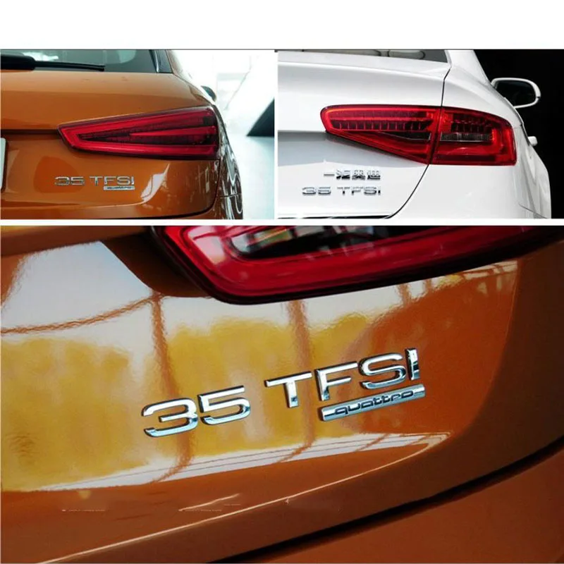 DIY 30 35 40 45 50 55 FSI TFSI Quattro Zinc Alloy Car Styling Refitting Emblem Badge 3D Sticker Discharge Capacity Mark for Audi
DIY 30 35 40 45 50 55 FSI TFSI Quattro Zinc Alloy Car Styling Refitting Emblem Badge 3D Sticker Discharge Capacity Mark for Audi