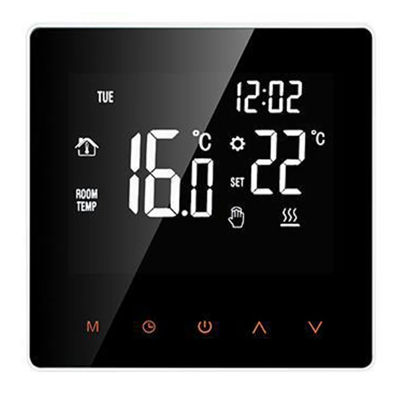 Thermostat 16A Wi-Fi /NO WIFI Orange / White Smart Thermostat Digital Temperature Controller APP Control LCD DisplayTouc
Thermostat 16A Wi-Fi /NO WIFI Orange / White Smart Thermostat Digital Temperature Controller APP Control LCD DisplayTouc