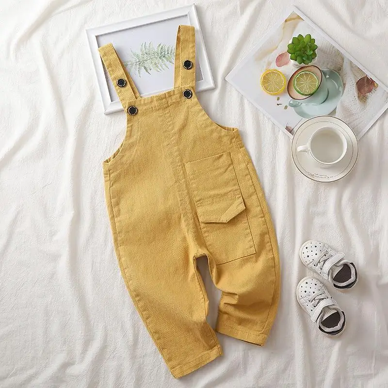 Baby Boys And Girls Pants Spring Kids Overalls 2021 New Autumn 1-3 Year Children Beige Yellow Casual Suspender Straight Pants
Baby Boys And Girls Pants Spring Kids Overalls 2021 New Autumn 1-3 Year Children Beige Yellow Casual Suspender Straight Pants