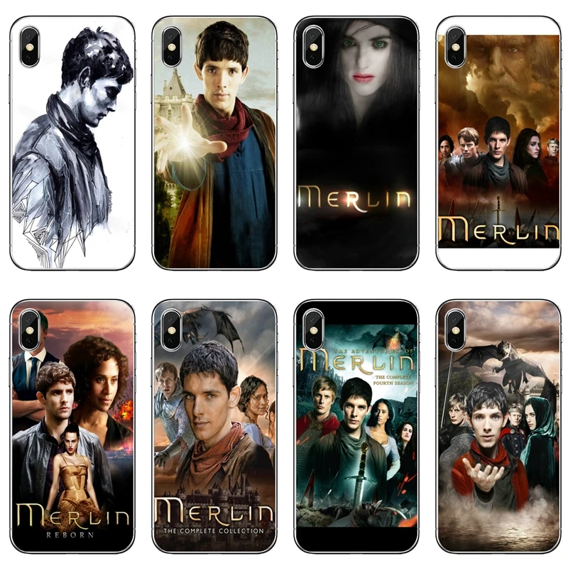 Мягкий прозрачный чехол для телефона серии TV Merlin Samsung Galaxy J7 J5 Prime pro J3 A7 A5 A3 2018 2017 2016