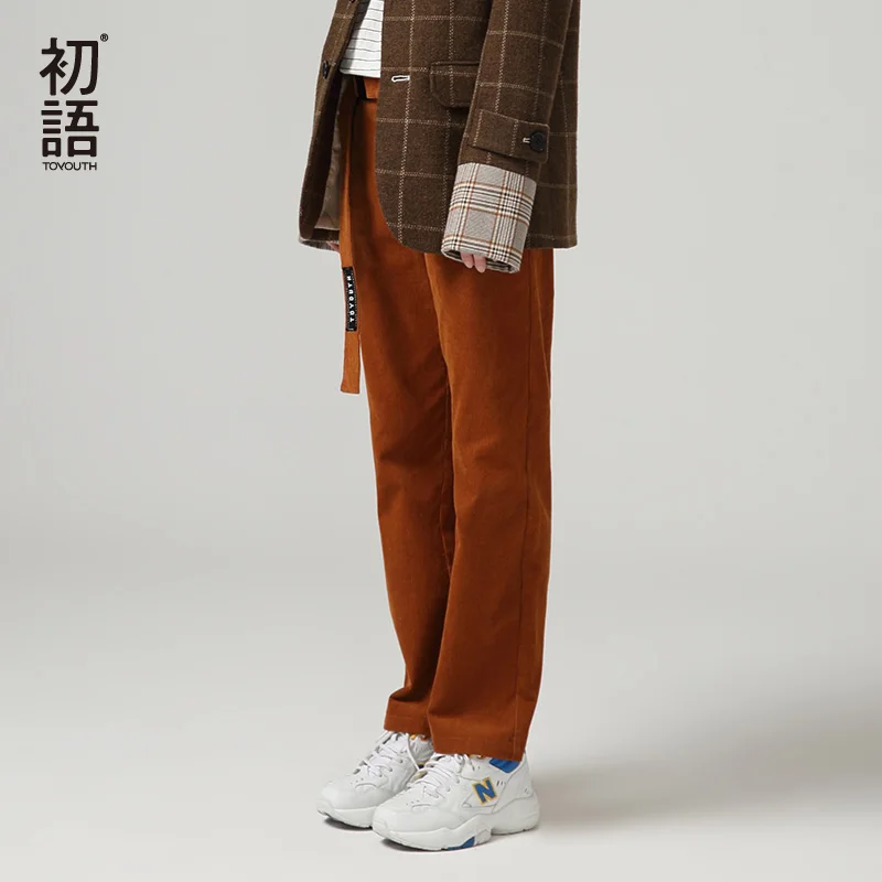 Женские вельветовые широкие брюки с вышивкой Toyouth, повседневные штаны с поясом на осень
Женские вельветовые широкие брюки с вышивкой Toyouth, повседневные штаны с поясом на осень