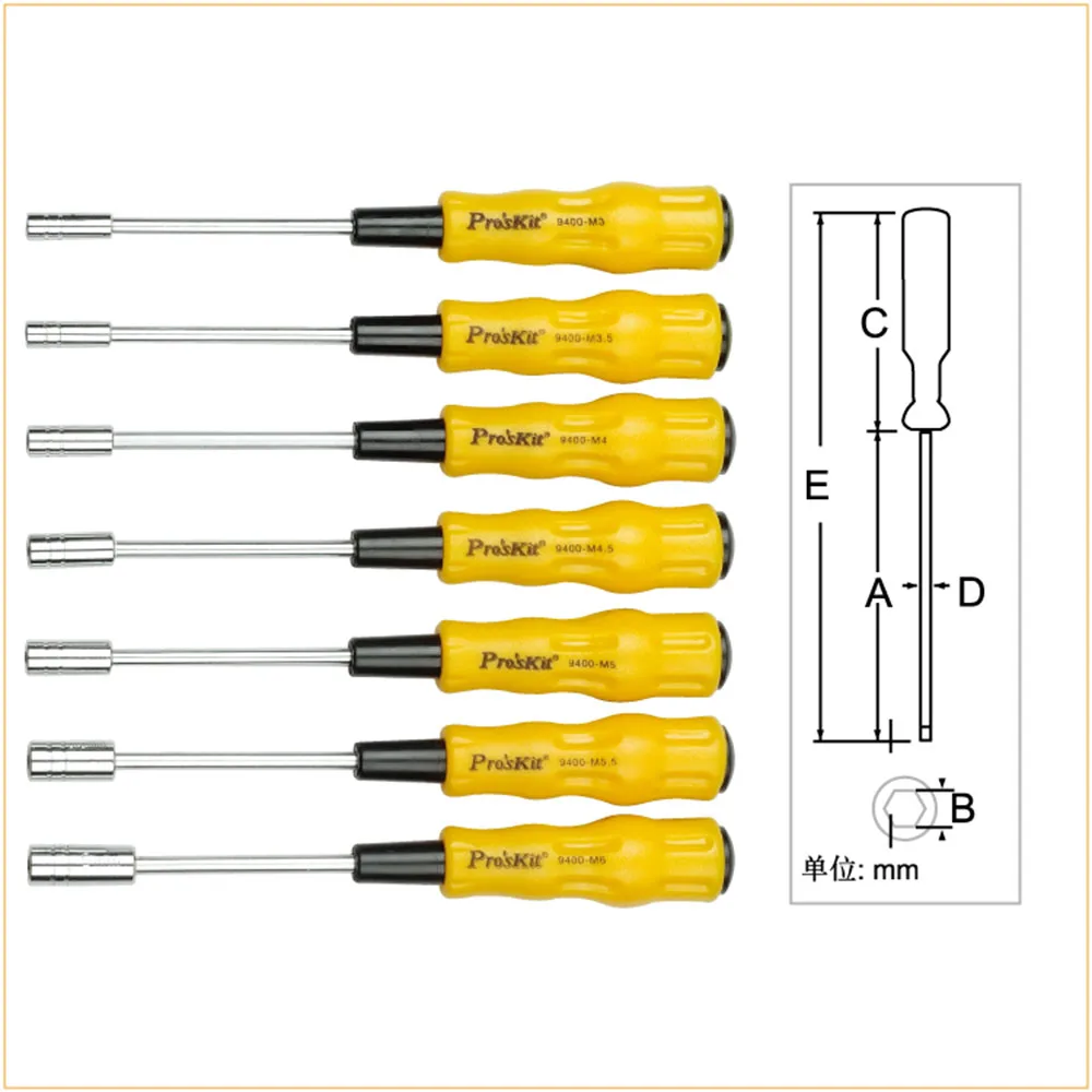 Proskit1PK-9402 7-piece electronic hex nut precision screwdriver set, double-sided rubber precision groove wrench
Proskit1PK-9402 7-piece electronic hex nut precision screwdriver set, double-sided rubber precision groove wrench