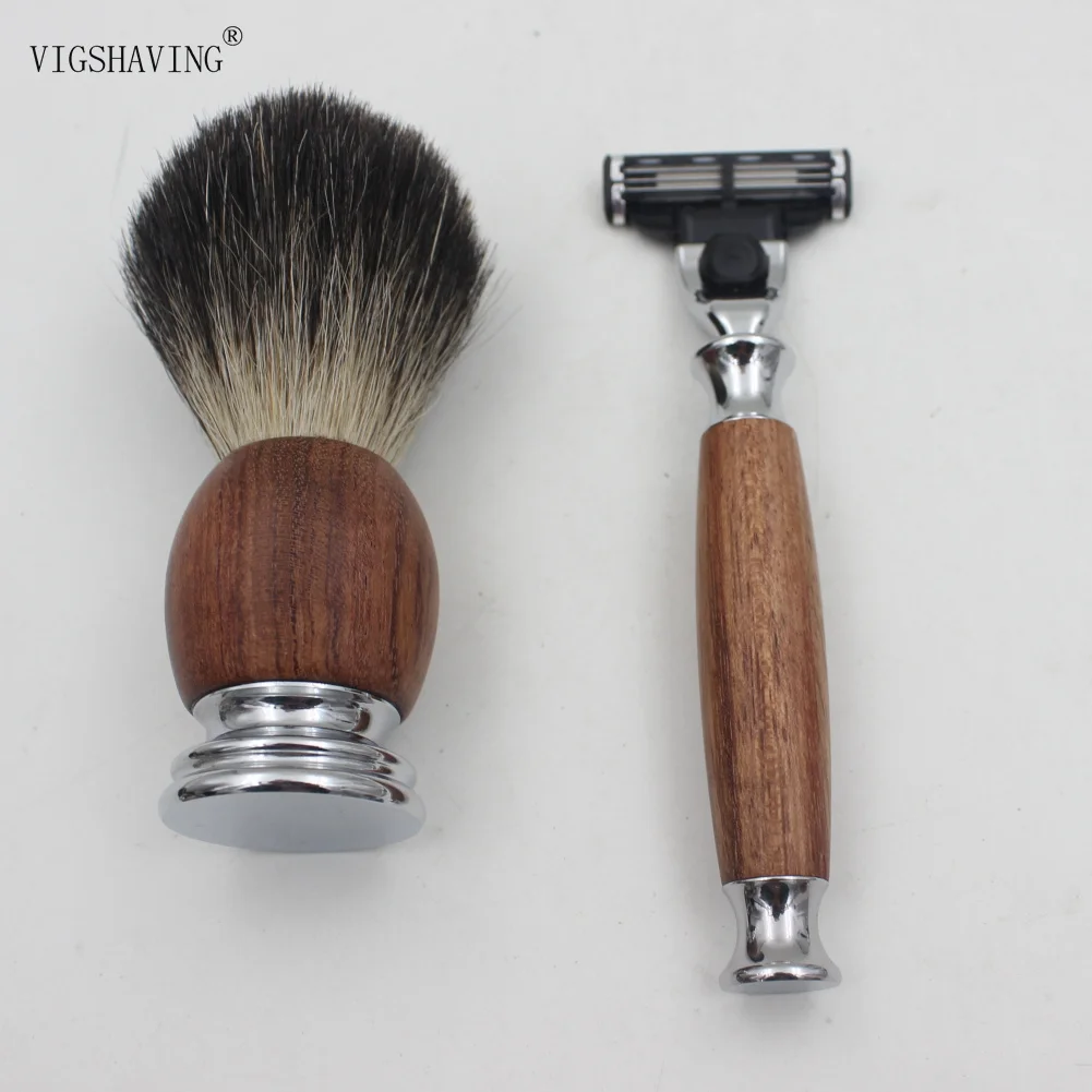 VIGSHAVING Роскошный Черный барсук Для мужчин деревянная ручка щетка для бритья и бритвенный набор
VIGSHAVING Роскошный Черный барсук Для мужчин деревянная ручка щетка для бритья и бритвенный набор