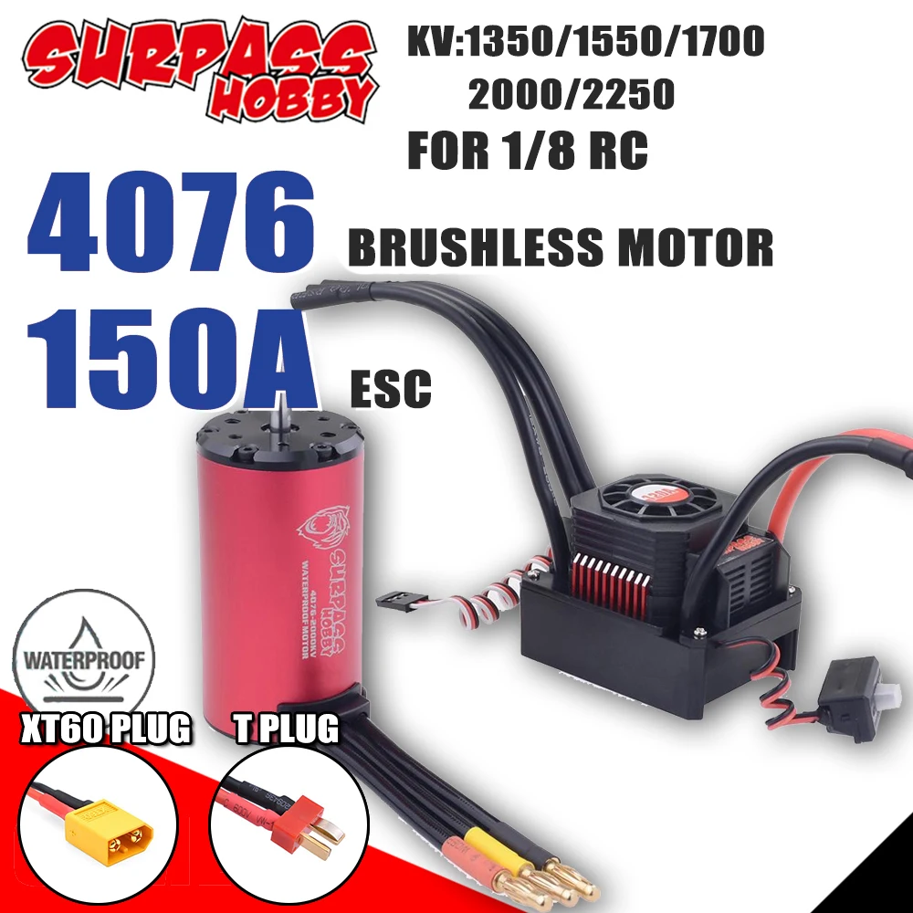 SURPASS HOBBY KK комбинированный водонепроницаемый ESC бесщеточный двигатель 4076 с 150A ESC T/XT60 разъем для 1/8 RC Drift Car Tamiya Traxxas Slash
SURPASS HOBBY KK комбинированный водонепроницаемый ESC бесщеточный двигатель 4076 с 150A ESC T/XT60 разъем для 1/8 RC Drift Car Tamiya Traxxas Slash