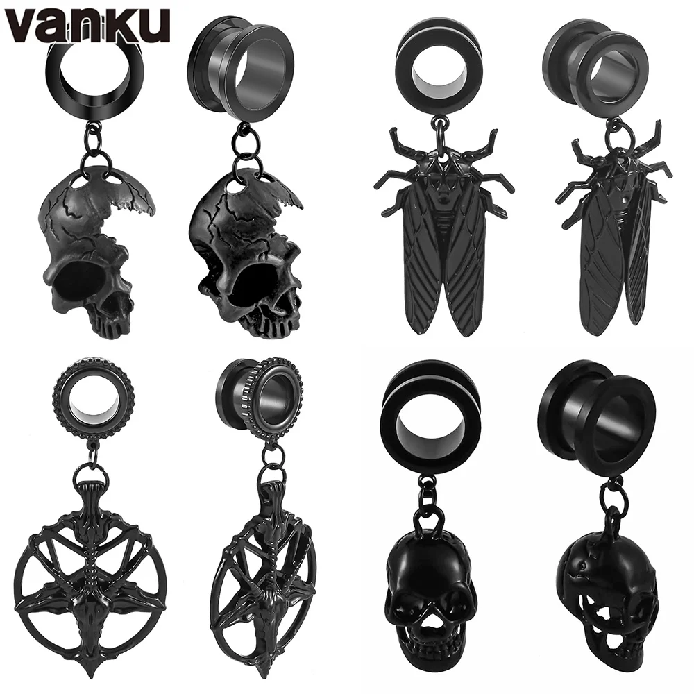 Vanku Goth Piercing Skull Pendant Ear Plugs Tunnel Expanders Screw-fix Gauges Ear Stretcher Dangle Halloween Earrings Jewelry
Vanku Goth Piercing Skull Pendant Ear Plugs Tunnel Expanders Screw-fix Gauges Ear Stretcher Dangle Halloween Earrings Jewelry