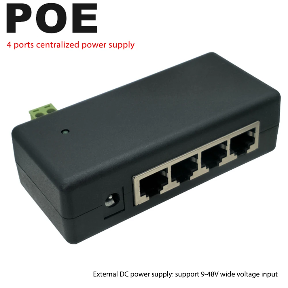 9-48V 4Ports POE Splitter Power Adapter Injector For CCTV Network Camera Power Over Ethernet IEEE802.3af
9-48V 4Ports POE Splitter Power Adapter Injector For CCTV Network Camera Power Over Ethernet IEEE802.3af