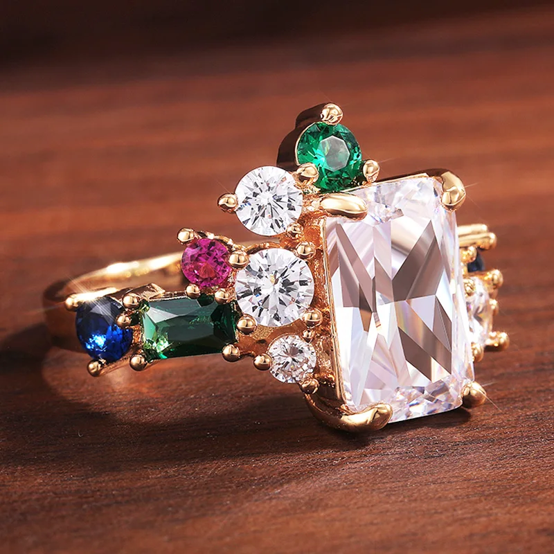 Huitan Fashion Design Lady Rings for Dance Party Accessories AAA White CZ Luxury Jewelry Statement Rings for Women Drop Shipping
Huitan Fashion Design Lady Rings for Dance Party Accessories AAA White CZ Luxury Jewelry Statement Rings for Women Drop Shipping