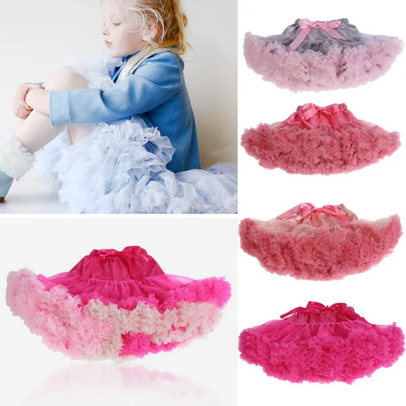 

Summer Baby Girls Tutu Skirt Fluffy Children Ballet Kids Pettiskirt Big Bow Skirts Princess Tulle Party Skirts Tulle Miniskirt