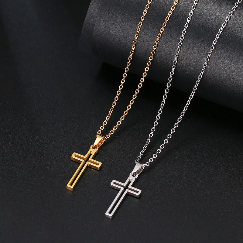 2021 Stainless Steel Cross Pendant Necklace for Women Men Gold Color Chain Cross Necklace Small Religious Jewelry
2021 Stainless Steel Cross Pendant Necklace for Women Men Gold Color Chain Cross Necklace Small Religious Jewelry