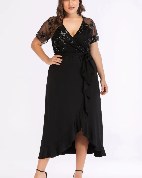 2021summer The New Women's clothing Large Size Deep V Lady Style Irregular Hem Waist Knitting One-piece Dress
2021summer The New Women's clothing Large Size Deep V Lady Style Irregular Hem Waist Knitting One-piece Dress