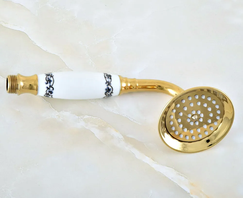 Gold Color Brass Telephone Style Ceramic Hand Held Spray Bathroom Shower Head dhh051
Gold Color Brass Telephone Style Ceramic Hand Held Spray Bathroom Shower Head dhh051