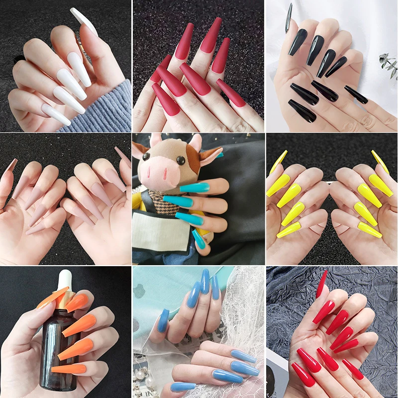 24Pcs/Box Long Ballet False Nails Matte Full Coverage Press on Nail Art Coffin Glossy Design French Manicure Tools Detachable
24Pcs/Box Long Ballet False Nails Matte Full Coverage Press on Nail Art Coffin Glossy Design French Manicure Tools Detachable