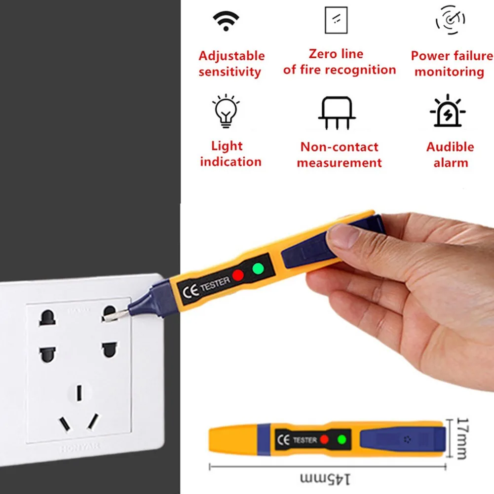 AC/DC Non Contact Tester Current Voltage Detector Electric Test Pencil 12~1000V Electric Sensor Test Pencil Voltage Detectors
AC/DC Non Contact Tester Current Voltage Detector Electric Test Pencil 12~1000V Electric Sensor Test Pencil Voltage Detectors