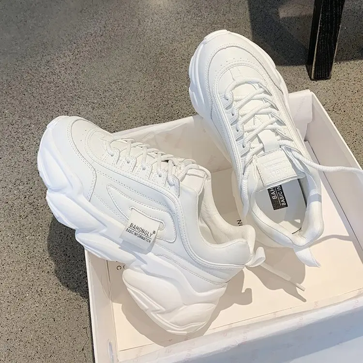 Spring Autumn New White Platform Sneakers Women Chunky Shoes Woman Pu Leather Women Casual Shoes Lace-up Women Vulcanized Shoes
Spring Autumn New White Platform Sneakers Women Chunky Shoes Woman Pu Leather Women Casual Shoes Lace-up Women Vulcanized Shoes