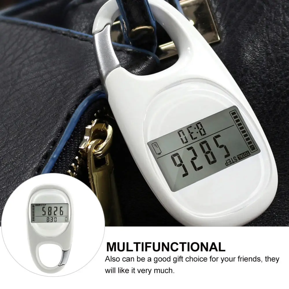 Practical Carabiner Pedometer Running Pedometer Walking Pedometer for Men