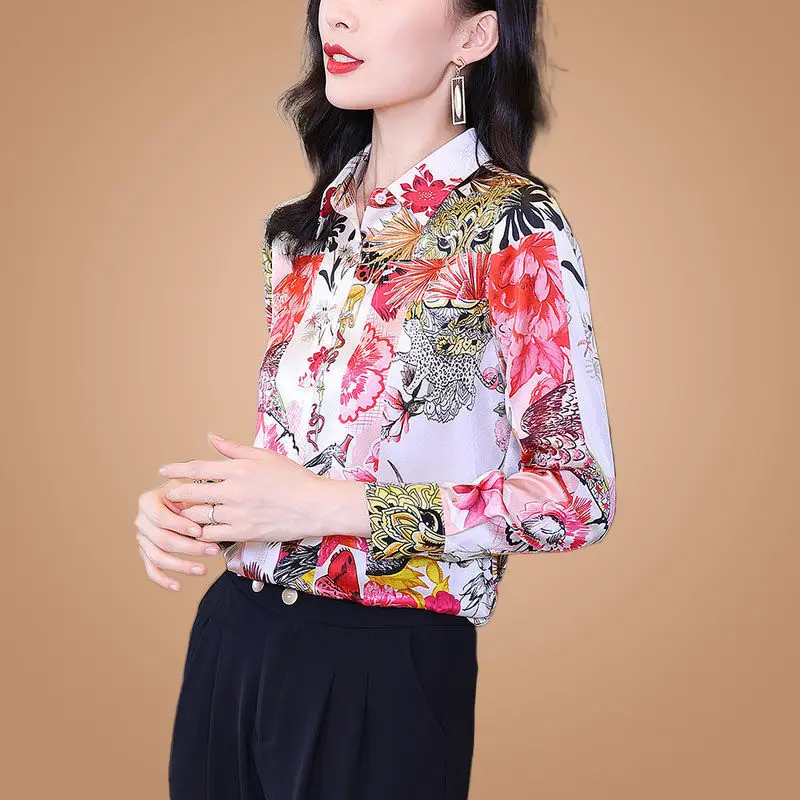 Long Sleeve Heavy Silk Shirt Women's Autumn 2021 New High-end Fashion Printing Versatile Thick Mulberry Silk Top Fashion
Long Sleeve Heavy Silk Shirt Women's Autumn 2021 New High-end Fashion Printing Versatile Thick Mulberry Silk Top Fashion