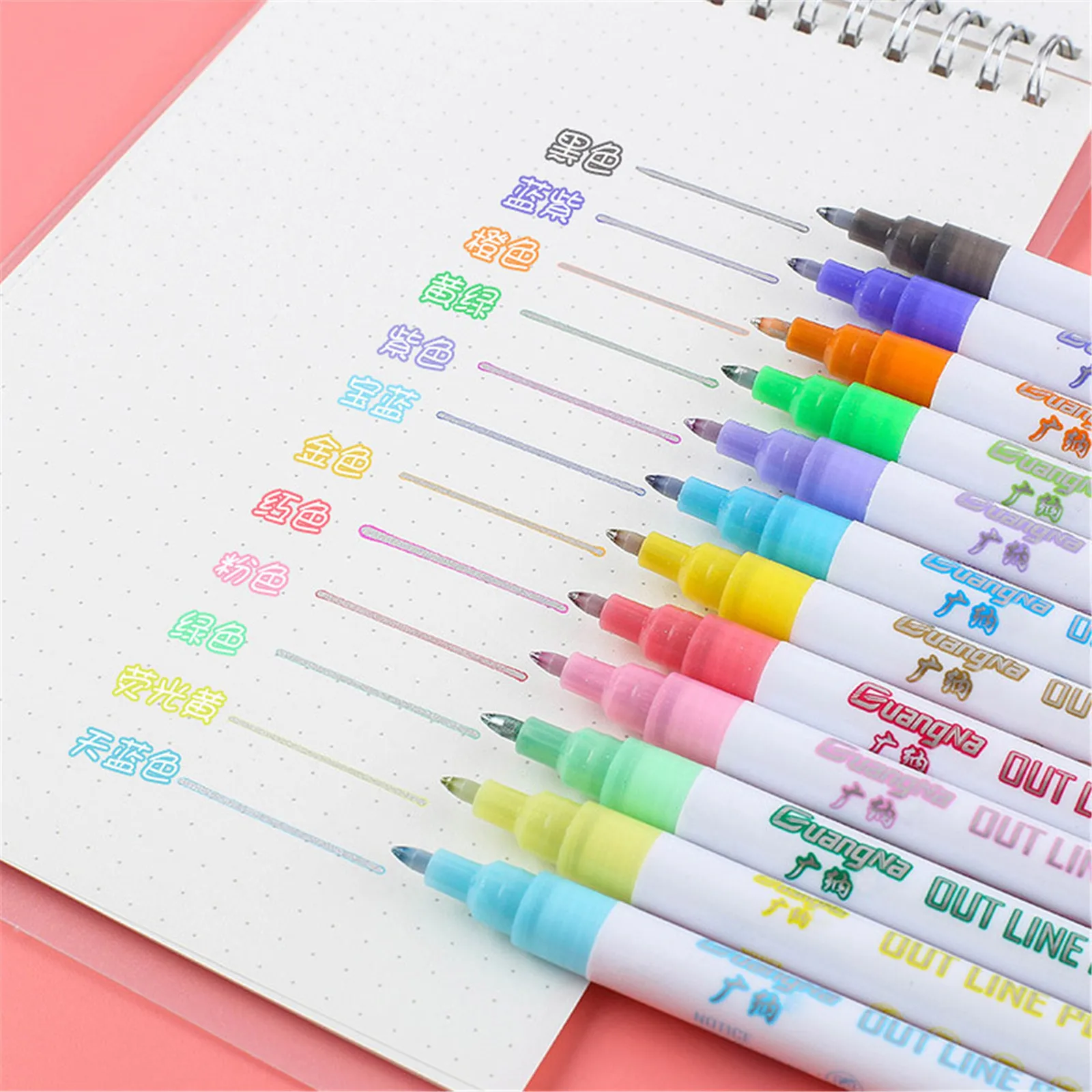 12pcs/set Double Head Highlighters Pen Hook Pen Cute Art Mark Pen For Kids Graffiti Painting Stationery School Art Supplies #3
12pcs/set Double Head Highlighters Pen Hook Pen Cute Art Mark Pen For Kids Graffiti Painting Stationery School Art Supplies #3