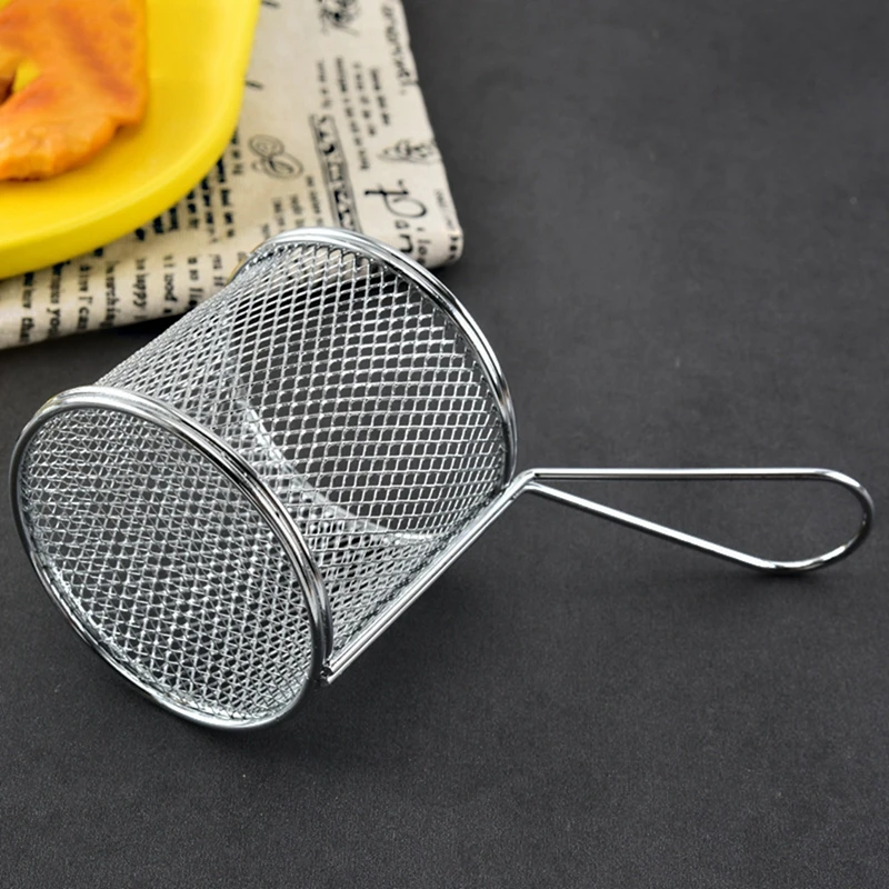 French Fries Basket Portable Stainless Steel Chips Mini Frying Basket Strainer Fryer Kitchen Cooking Chef Basket Colander Tool
French Fries Basket Portable Stainless Steel Chips Mini Frying Basket Strainer Fryer Kitchen Cooking Chef Basket Colander Tool