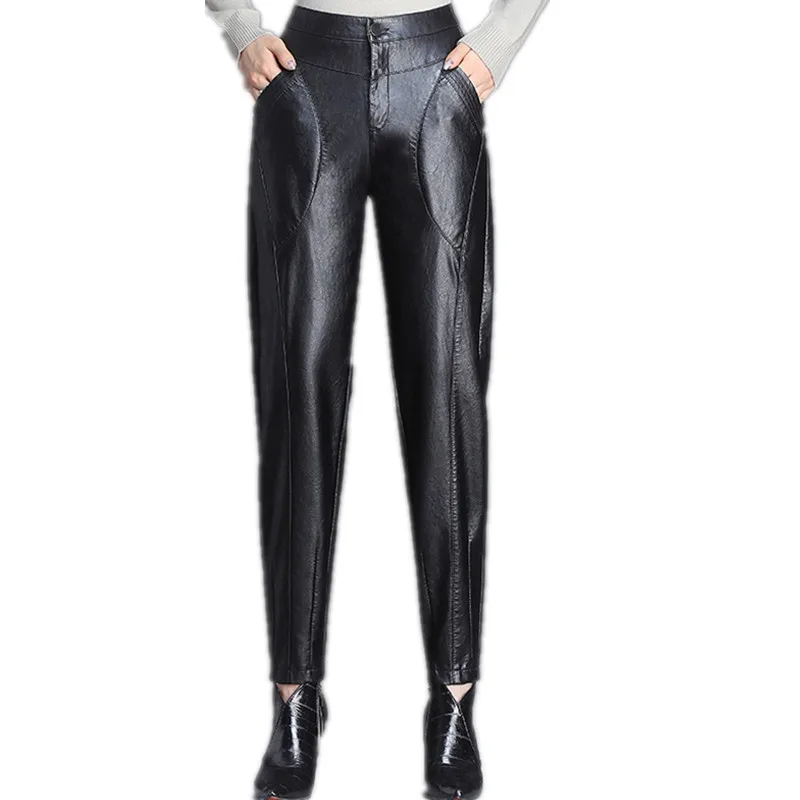 Spring autumn Women PU Leather Pants Women Feet Ankle Length Harem Pants Slim Faux Harlan Leather Trousers For Female
Spring autumn Women PU Leather Pants Women Feet Ankle Length Harem Pants Slim Faux Harlan Leather Trousers For Female