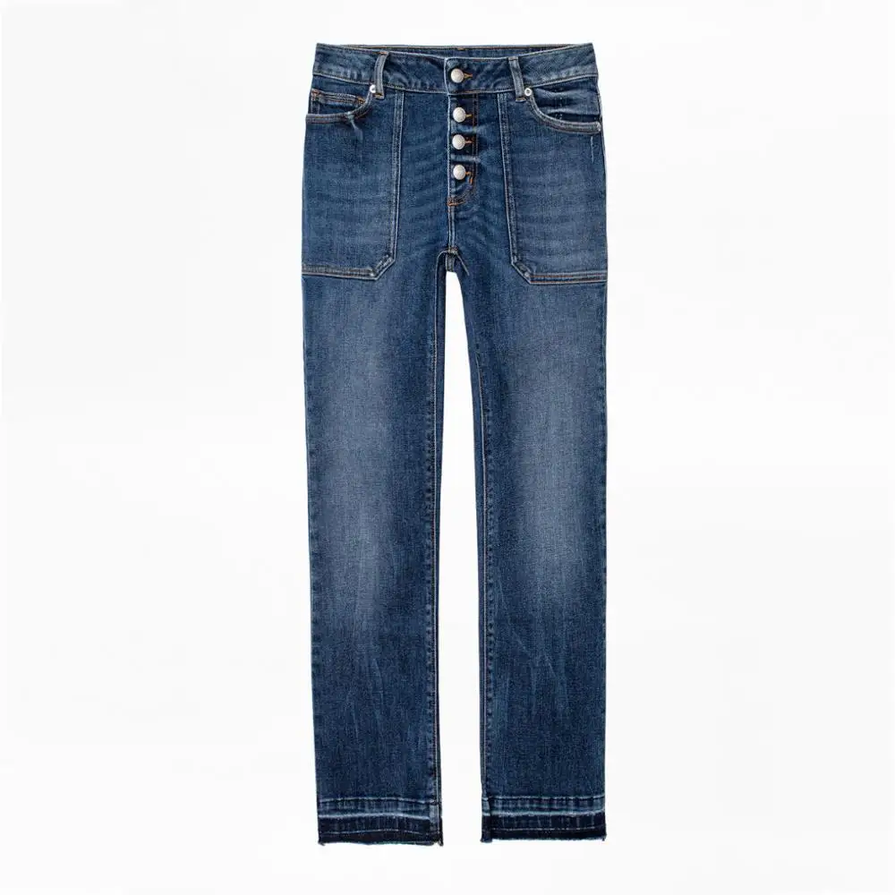Buttons Deep Blue Reto Jeans Women Spring Summer High Waist Pockets Zippers Cotton Trousers Casual Vintage Cozy Pants 2021
Buttons Deep Blue Reto Jeans Women Spring Summer High Waist Pockets Zippers Cotton Trousers Casual Vintage Cozy Pants 2021