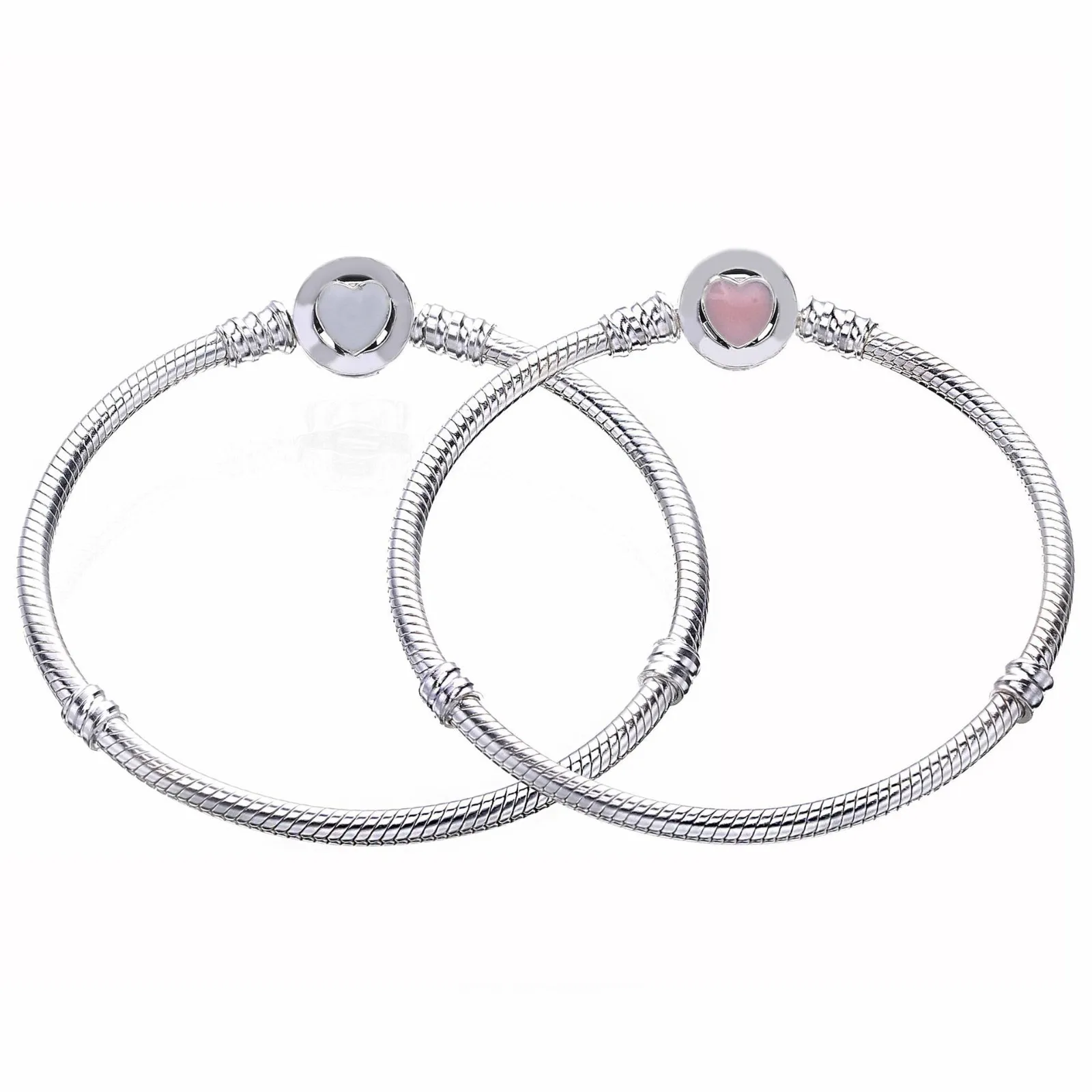 100% 925 Sterling Silver Pan Bracelet Pink Heart-shaped Button Exquisite Pan Bracelet Is Most Popular Among Women
100% 925 Sterling Silver Pan Bracelet Pink Heart-shaped Button Exquisite Pan Bracelet Is Most Popular Among Women