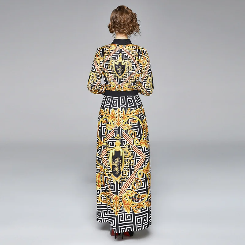 Fashion Print Dress Long Sleeve High Waist Slim Maxi Dresses for Women Temperament Clothes
Fashion Print Dress Long Sleeve High Waist Slim Maxi Dresses for Women Temperament Clothes