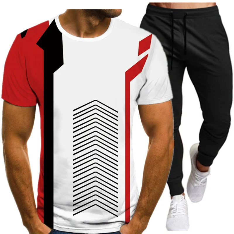 New men's 3D printing ink T-shirt suit men's sports suit basketball sports fitness short sleeve + trousers men's fashion suit
New men's 3D printing ink T-shirt suit men's sports suit basketball sports fitness short sleeve + trousers men's fashion suit