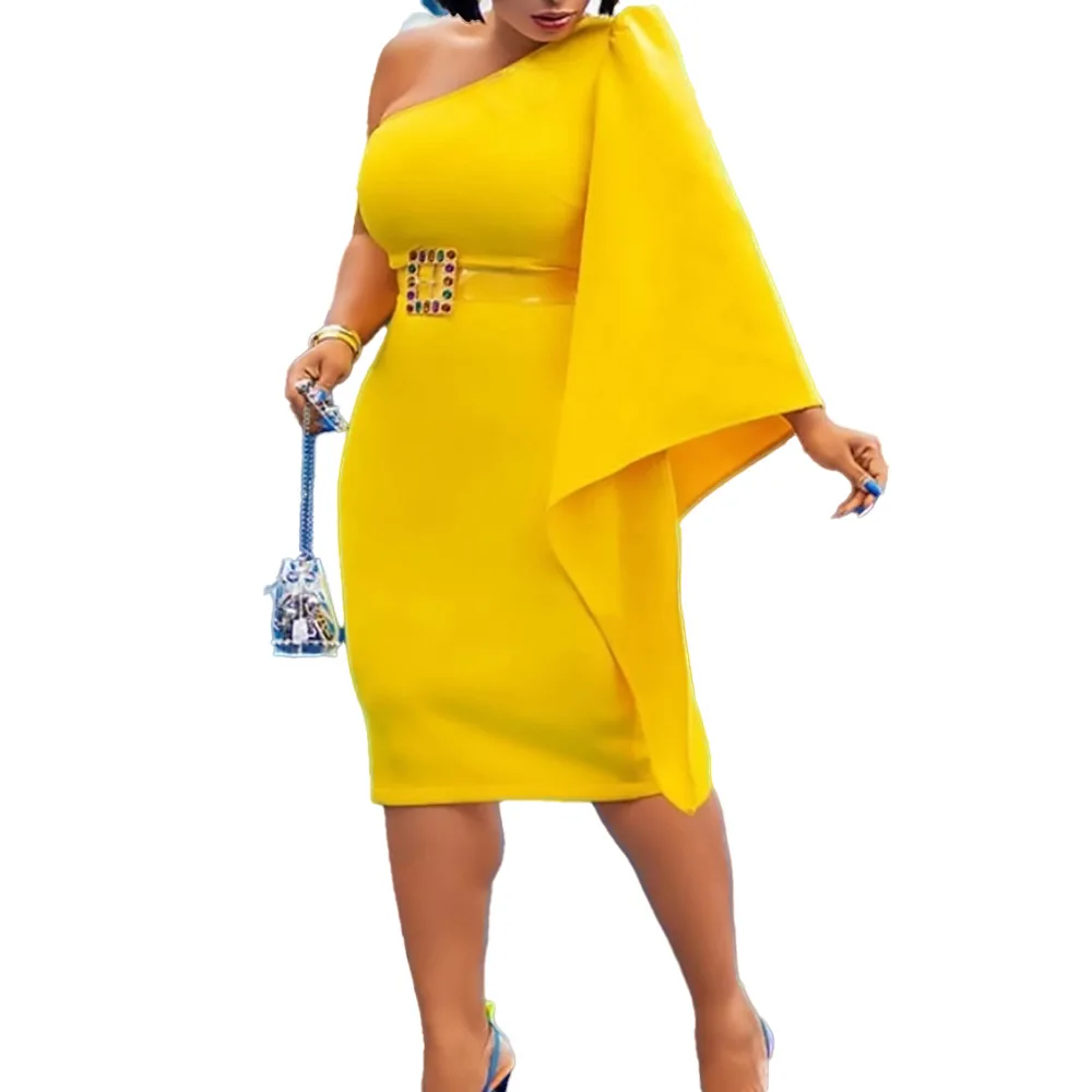 Women Bodycon Dress One Shoulder Party Sexy Irregular Slim Package Hip Evening Date Out Clubwear Prom Celebrate Event Gowns New
Women Bodycon Dress One Shoulder Party Sexy Irregular Slim Package Hip Evening Date Out Clubwear Prom Celebrate Event Gowns New