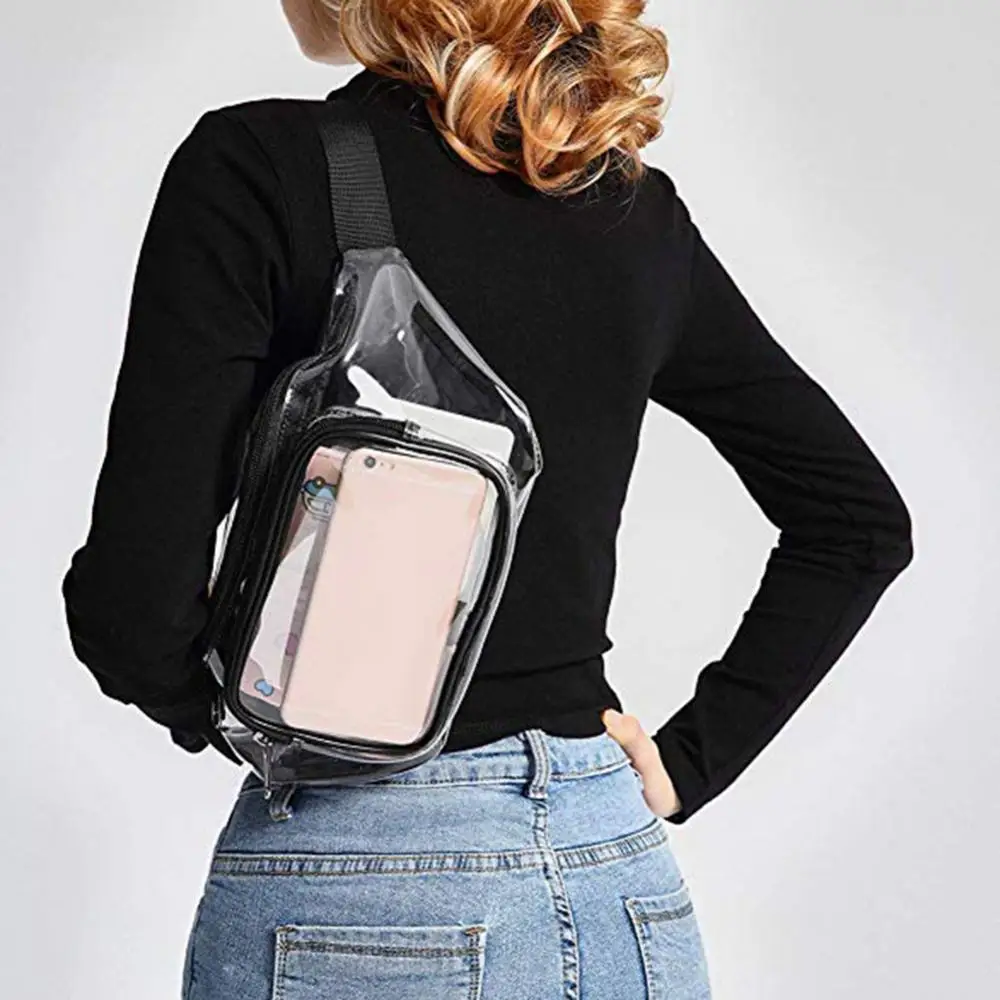 Unisex Outdoor Clear Transparent Large Capacity Adjustable Belt Zipper Closure Chest Waterproof Waist Bag Fanny Pack
Unisex Outdoor Clear Transparent Large Capacity Adjustable Belt Zipper Closure Chest Waterproof Waist Bag Fanny Pack
