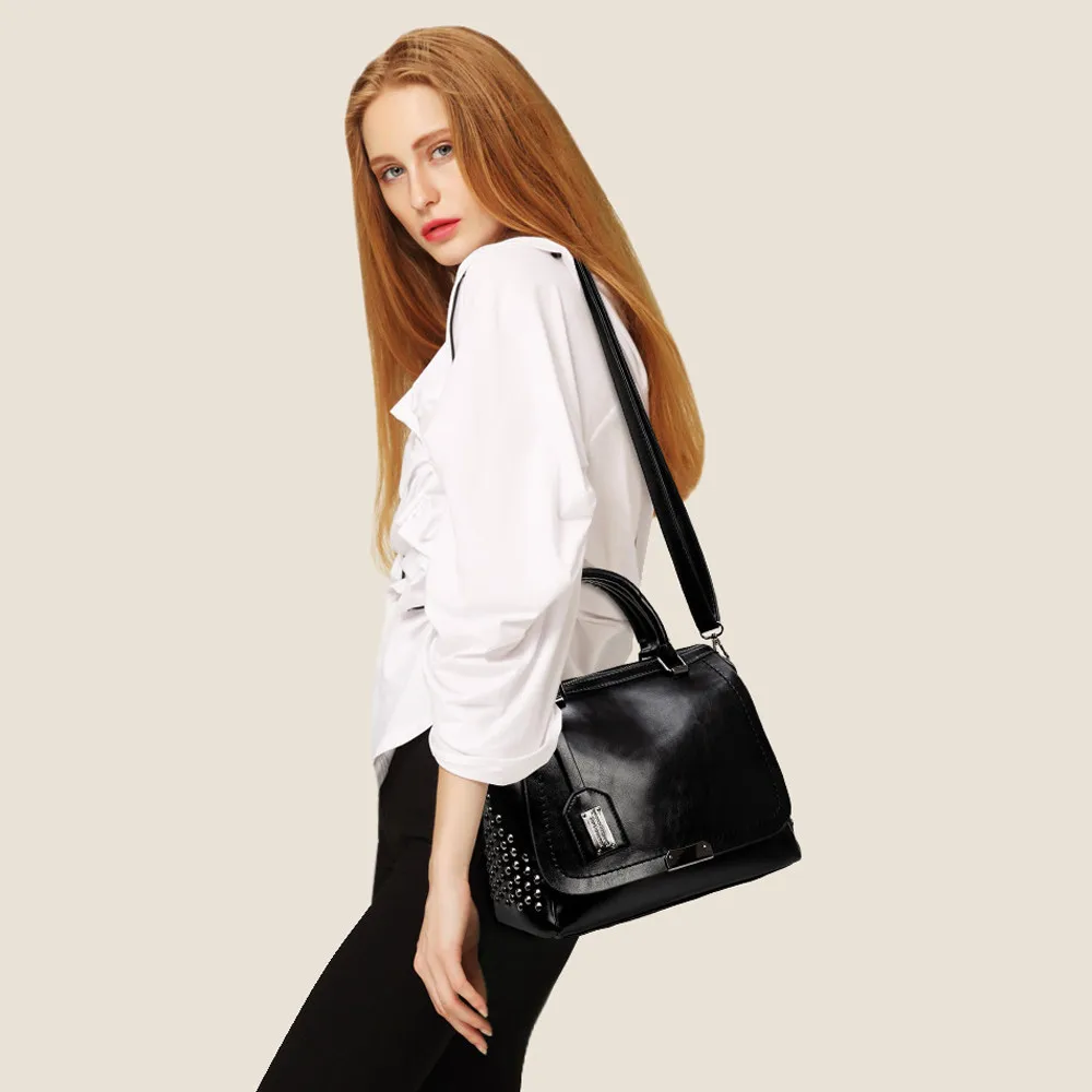 MAIOUMY Women Messenger Bag Fashion Solid Rivet Cover Crossbody Bag Large Capacity Totes Solid Color Zipper Commuter Bag
MAIOUMY Women Messenger Bag Fashion Solid Rivet Cover Crossbody Bag Large Capacity Totes Solid Color Zipper Commuter Bag