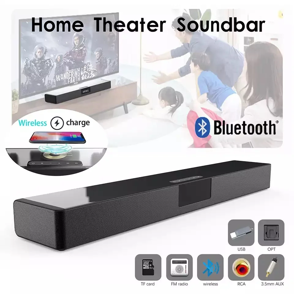 Home Theater Sound Bar TV Echo Wall Wireless Bluetooth Speaker Subwoofer 4D Stereo with Wireless Charging Function caixa de som
Home Theater Sound Bar TV Echo Wall Wireless Bluetooth Speaker Subwoofer 4D Stereo with Wireless Charging Function caixa de som