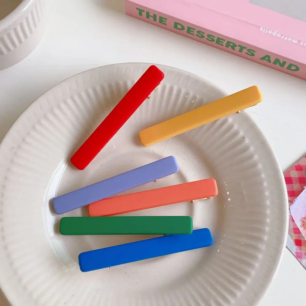 Lovely Retro Fashion Barrette Rainbow Colorful BB One Word Clips Hairpin Women Candy Color Headwear Ornament
Lovely Retro Fashion Barrette Rainbow Colorful BB One Word Clips Hairpin Women Candy Color Headwear Ornament