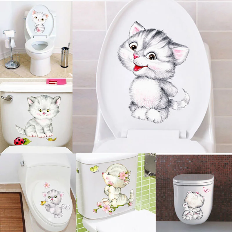 Cute Baby Cat Toilet Stickers For Wc Washroom Decoration Diy Cartoon Kitten Animal 3d Wall Mural Arts Pvc Home Decals
Cute Baby Cat Toilet Stickers For Wc Washroom Decoration Diy Cartoon Kitten Animal 3d Wall Mural Arts Pvc Home Decals