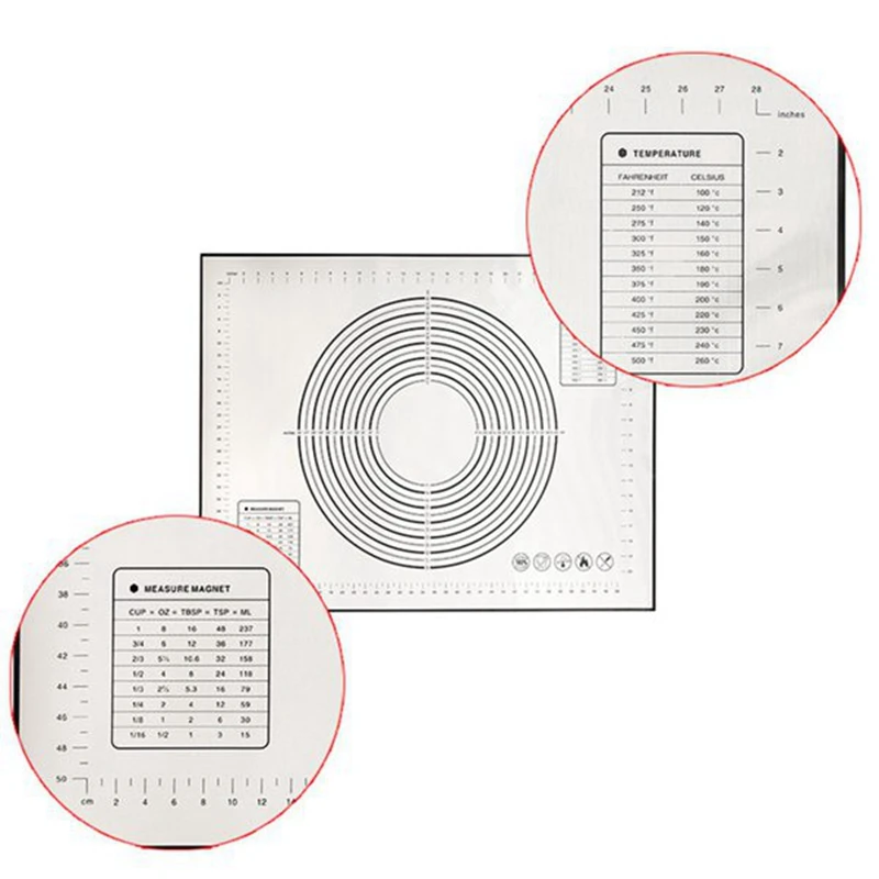Non-Slip Silicone Pastry Mat for Silicone Baking Mat Counter Mat Dough Rolling Mat Oven Liner Fondant Pie Crust Mat
Non-Slip Silicone Pastry Mat for Silicone Baking Mat Counter Mat Dough Rolling Mat Oven Liner Fondant Pie Crust Mat